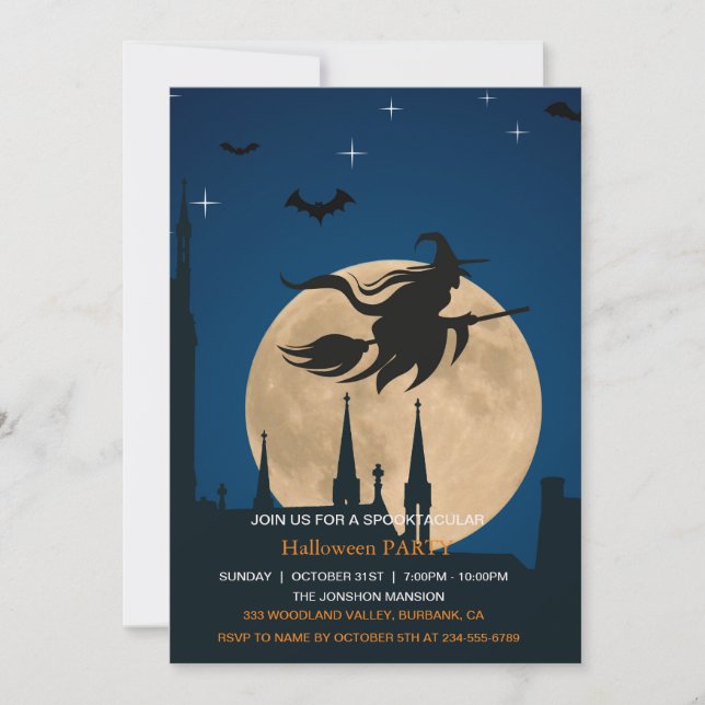Invitation Spooktacular Dark Haunted House Halloween Party I (Devant)