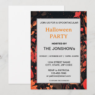 Invitation Spooktacular Dark Haunted House Halloween Party I