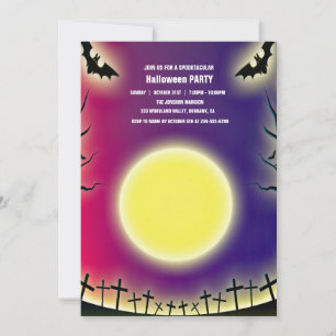 Invitation Spooktacular Dark Haunted House Halloween Party I