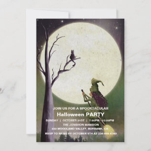 Invitation Spooktacular Dark Haunted House Halloween Party I
