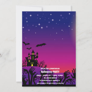 Invitation Spooktacular Dark Haunted House Halloween Party I