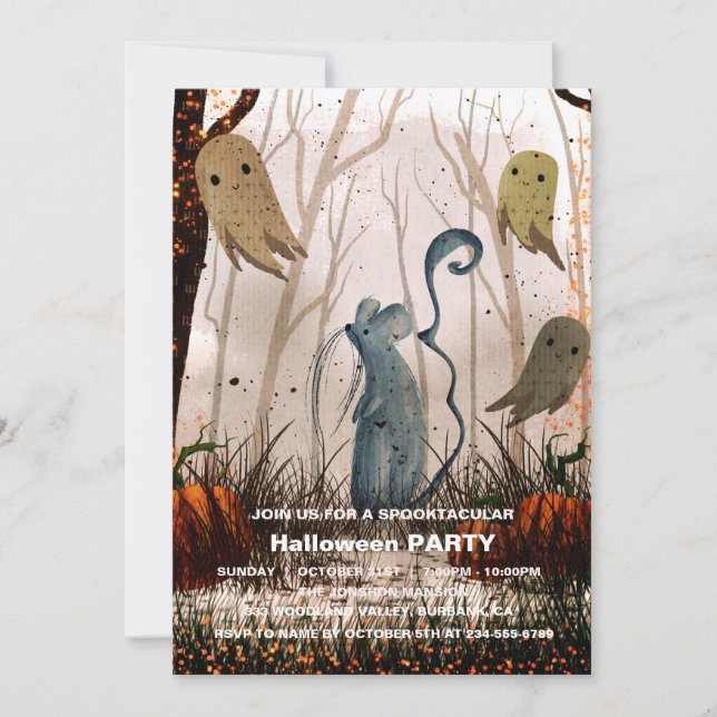Invitation Spooktacular Dark Haunted House Halloween Party I (Devant)
