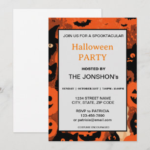 Invitation Spooktacular Dark Haunted House Halloween Party I