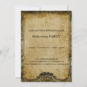 Invitation Spooktacular Dark Vintage parti d'Halloween gothiq