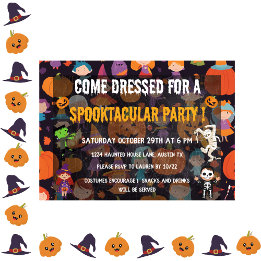 Invitation Spooktacular enfants halloween Costume Party