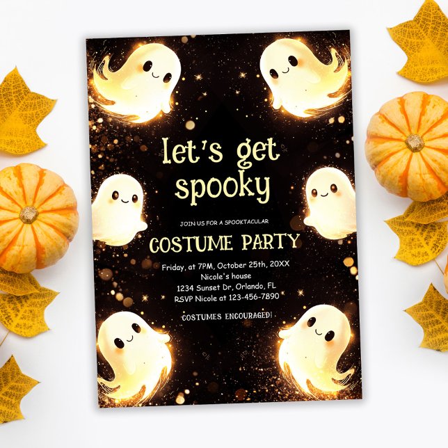 Invitation Spooktacular Ghosts Kids Halloween Costume Party (Spooktacular Ghosts Kids Halloween Costume Party Invitation)