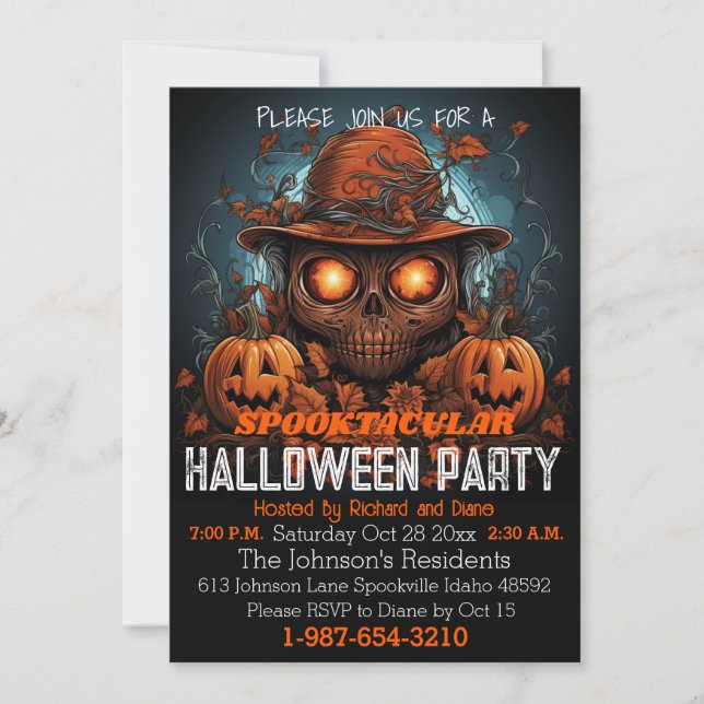 Invitation Spooktacular Halloween (Devant)