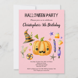 Invitation Spooktacular Halloween Anniversaire de enfant Part
