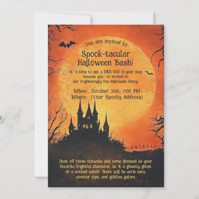 Invitation Spooktacular Halloween Bash (Devant)
