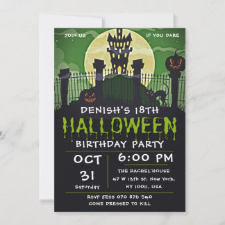 Invitation  Spooktacular Halloween fête d'anniversaire