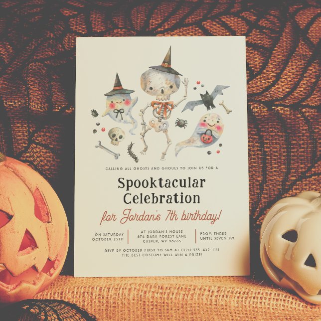 Invitation Spooktacular Halloween fête d'anniversaire (Créateur téléchargé)