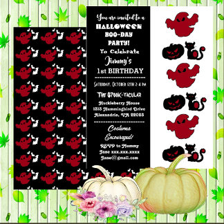 Invitation Spooktacular Halloween Jack-o'-lantern Boo Anniver