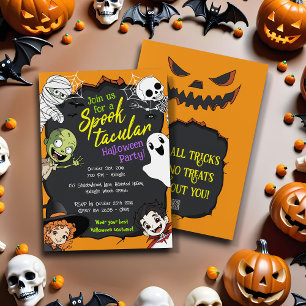 Invitation Spooktacular Halloween Monster Dessin pour enfants