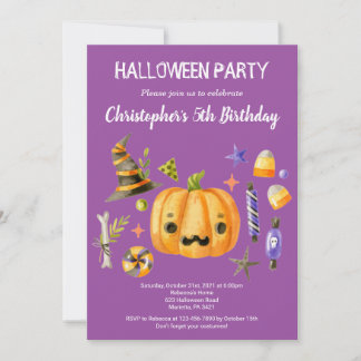 Invitation Spooktacular Halloween Parti Anniversaire de enfan