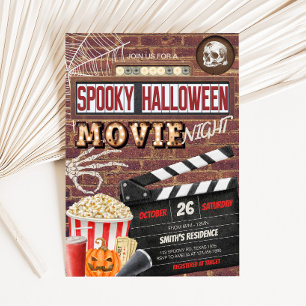 Invitation Spooktacular Halloween Soirée de cinéma