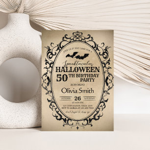 Invitation Spooktacular Vintage Bat Halloween fête d'annivers