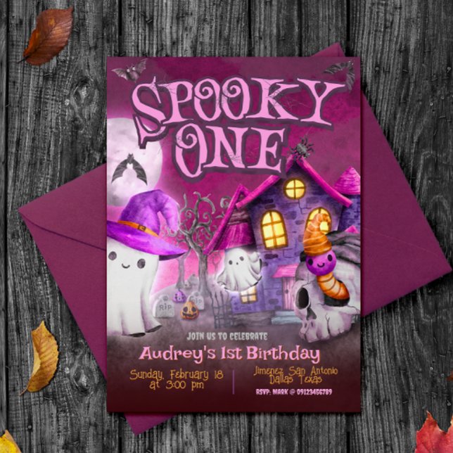 Invitation Spooky One - 1er Anniversaire (Créateur téléchargé)