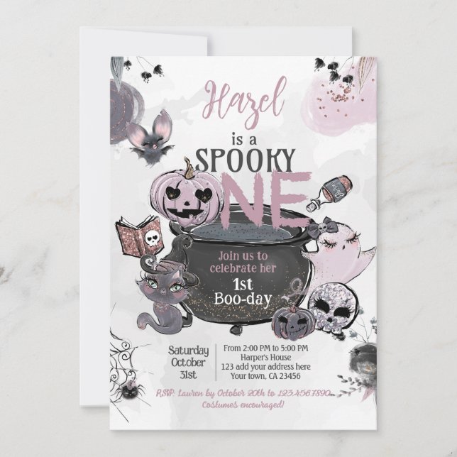Invitation Spooky One 1st Birthday Halloween (Devant)