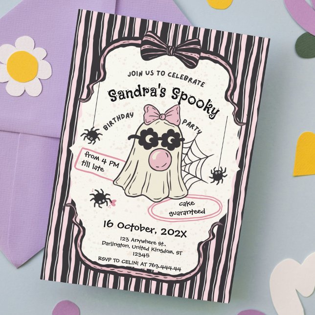 Invitation Spooky One — Cute Halloween 1st Birthday Invite (Spooky One — Cute Halloween 1st Birthday Invite)