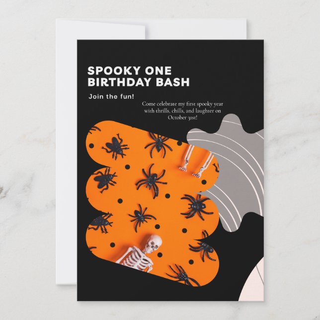 Invitation SPOOKY ONE personnalisé  (Devant)