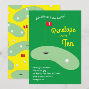 Invitation Sport de la Cute Mini Golf Anniversaire de enfant 