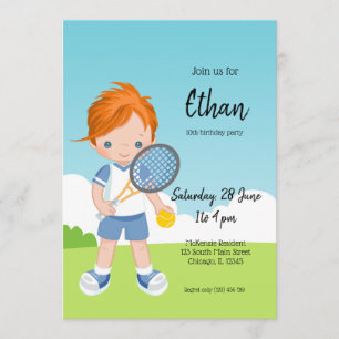 Invitation Sport de tennis