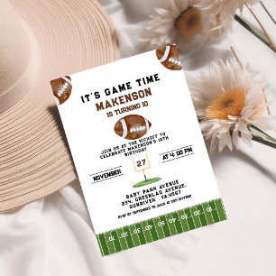 Invitation Sport Football  Deuxième anniversaire 10ème année 