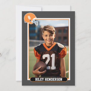 Invitation Sport Photo Football Party Anniversaire