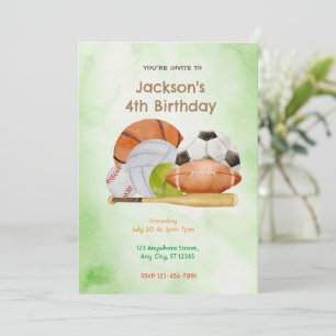 Invitation Sports Anniversaire