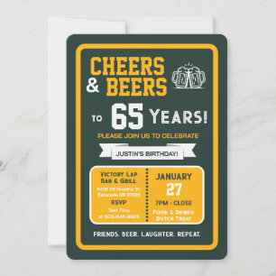 Invitation Sports Bar Anniversaire Acclamations et Bières pou