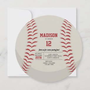 Invitation Sports de baseball fête d'anniversaire