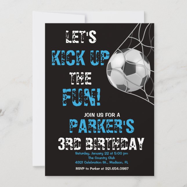 Invitation Sports de football Jeu Anniversaire (Devant)