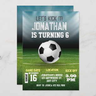 Invitation Sports Enfants Football Anniversaire