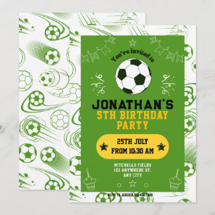 Invitation Sports Enfants Football fête d'anniversaire