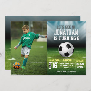 Invitation Sports Enfants Football Photo Anniversaire