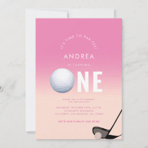 Invitation Sports Par-Tee Golf Girl 1er anniversaire