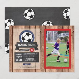 Invitation Sports Photo Football Football Photo Star Annivers