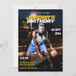Invitation Sports sportifs modernes Anniversaire Photo Magazi