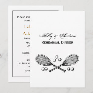 Invitation Sports Vintage Croisé Tennis Racquet Tennis Balls