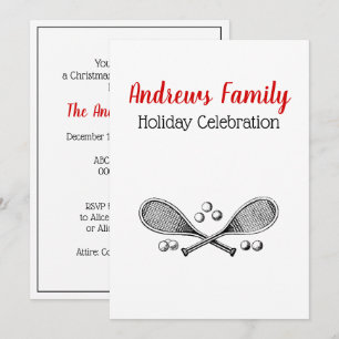 Invitation Sports Vintage Croisé Tennis Racquet Tennis Balls