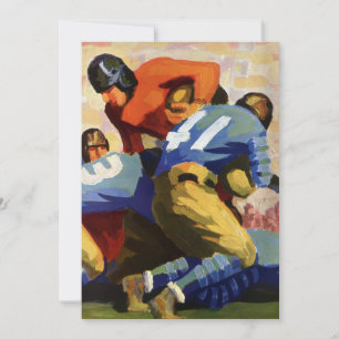 Invitation Sports vintages, Football Players dans un jeu