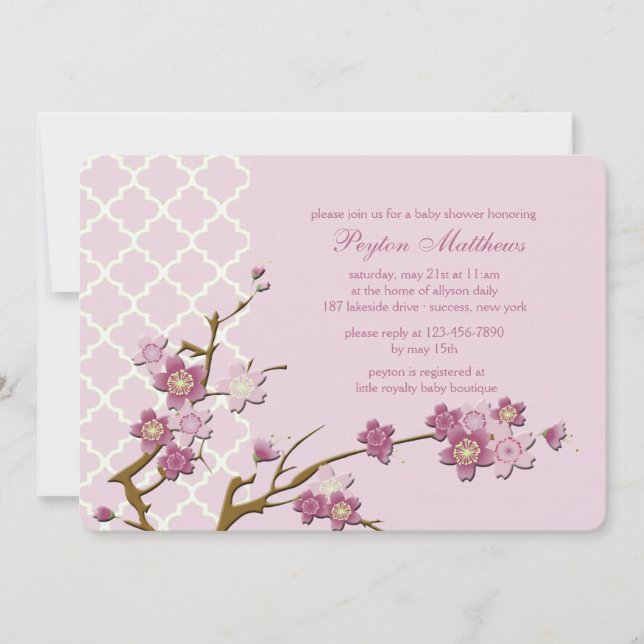 Invitation Spring Blossoms (Devant)