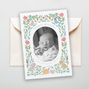 Invitation Spring Bunnies Oiseaux Photo de l'escargot Naissan