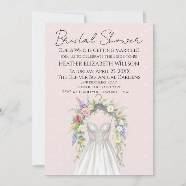 Invitation Spring Floral Bridal Shower (Devant)
