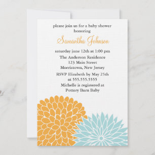 Invitation Spring Flowers Baby Shower