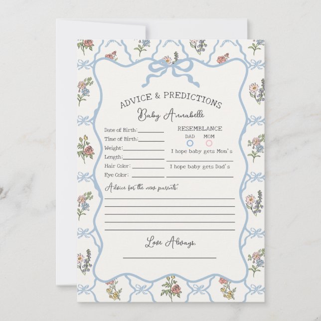 Invitation Spring Garden Party Floral Douche conseil pour béb (Devant)