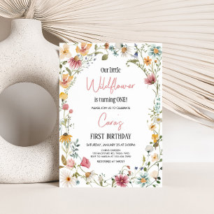 Invitation Spring Little Fleur sauvage Anniversaire