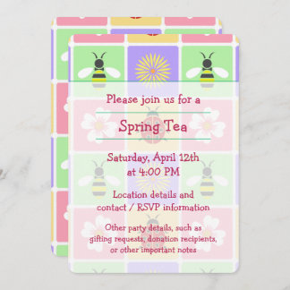 Invitation Spring Patches Party