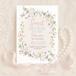 Invitation Spring Wildflower Butterfly Garden Sweet 16<br><div class="desc">This exclusive Sweet 16 invitation is a gateway to enchantment, adorned with delicate pastel wildflowers that dance in shades of pink, blush, lavender, yellow, and blue. The design captures the essence of a whimsical fairy tale, inviting you to partake in a celebration that's as magical as the story it honors....</div>
