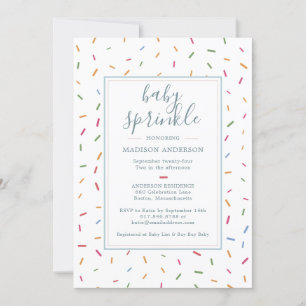 Invitation Sprinkles colorés Baby Sprinkle Baby shower